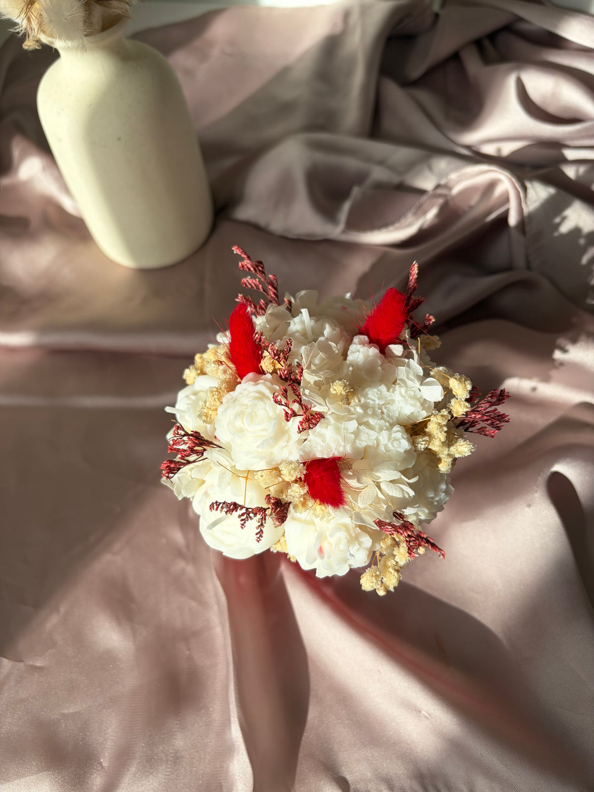 Blumenstrauss klein weiss-rot