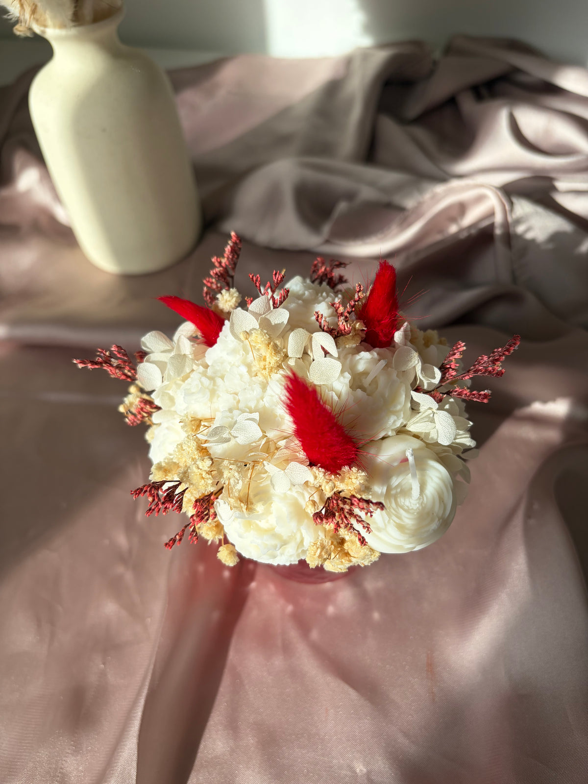 Blumenstrauss klein weiss-rot