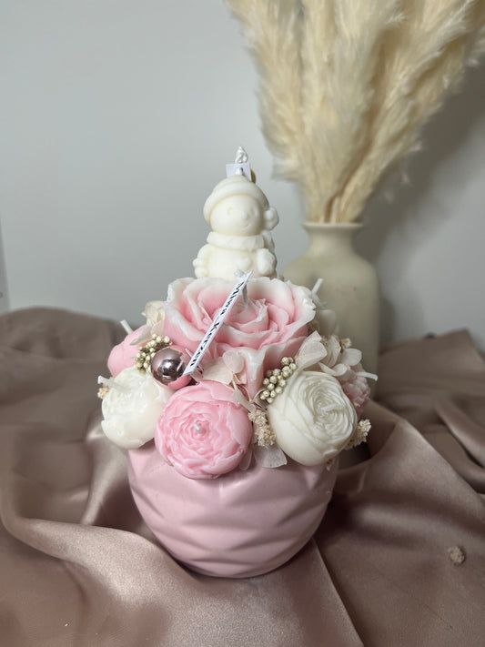 Blumenstrauss Schneemann rosa