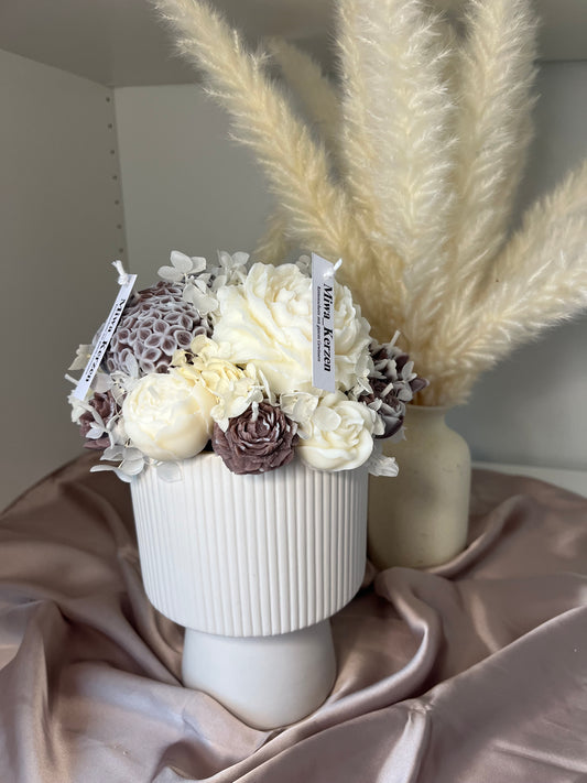 Blumenstrauss beige gross