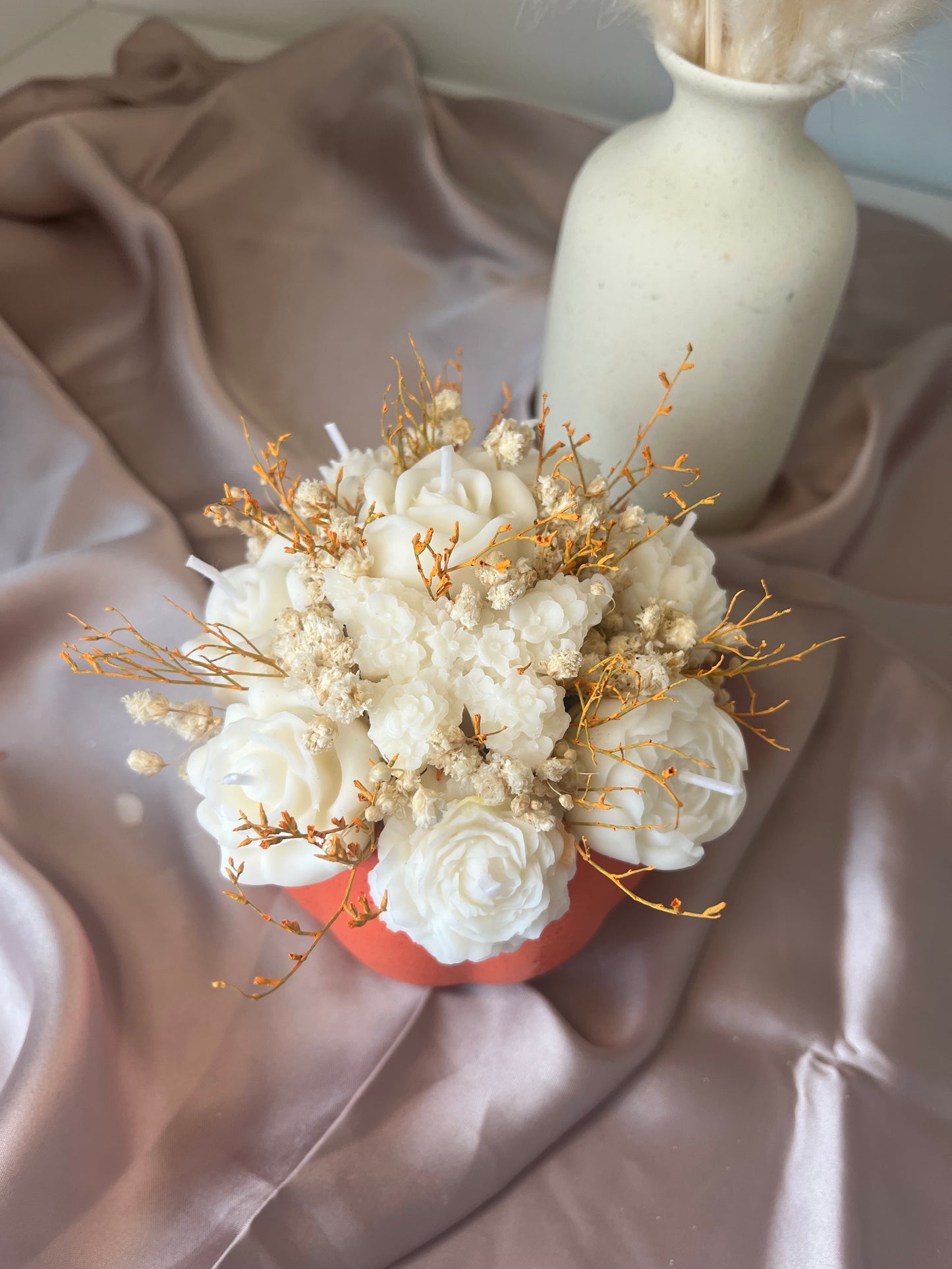 Blumenstrauss weiss-orange klein