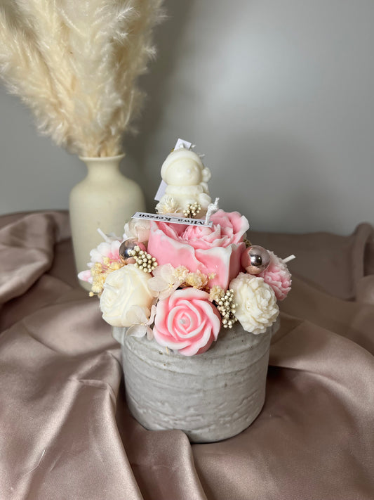 Blumenstrauss Schneemann rosa